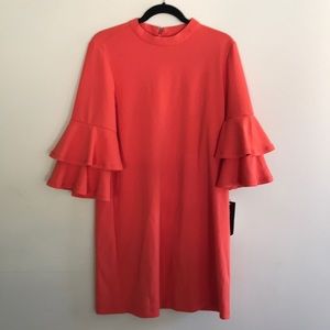 Sharagano orange dress
